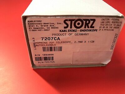 Karl Storz 2707CA HOPKINS Telescopes 2.7mm x 11cm 70° for ORAL AND MAXILLOFACIAL