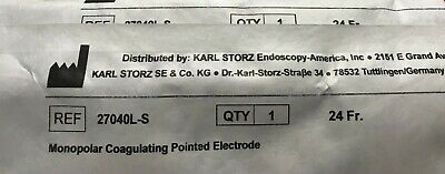 karl storz 24Fr 27040 L-S Pointed Electrode, Brand new sealed in Plastic