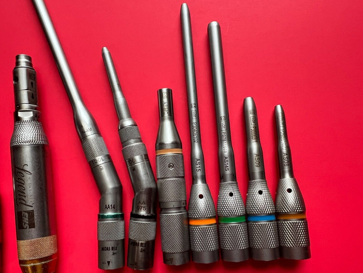 Medtronic Midas Rex EM100-A Legend EHS Drill with 8 Attachments Neuro Spin