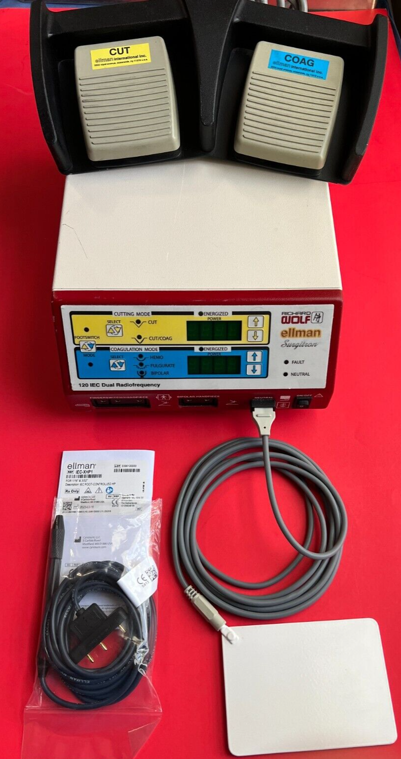 Richard Wolf Surgitron 4.0 HMz Dual RF 120 IEC Generator Ellman w/ Foot switch