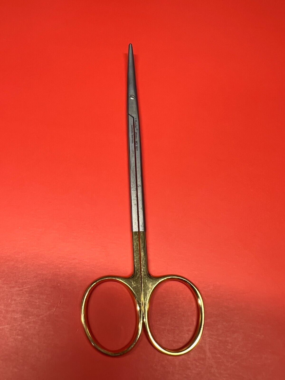 V. Mueller MO 1601-001 Tungsten Carbide 7" Dissecting Scissors Curved Blunt Tip.