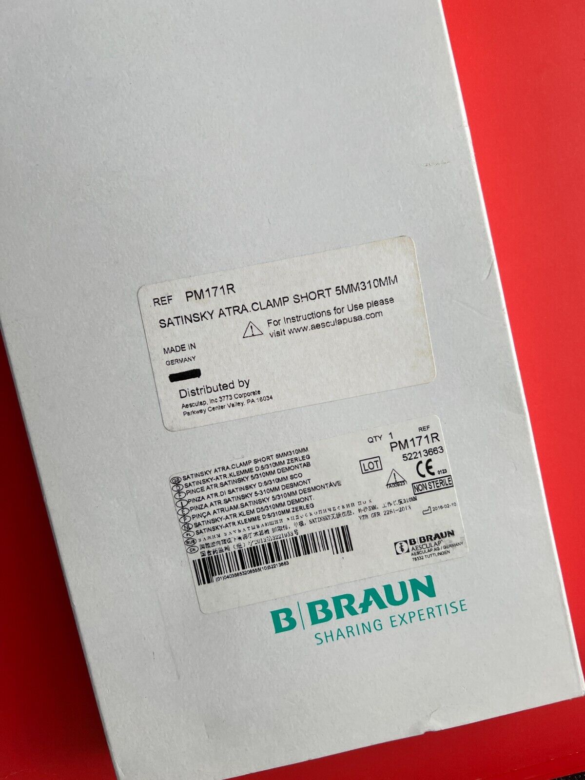 Aesculap PM171R SATINSKY ATRAUMATIC Clamp SHORT 5mm x 310mm B BRAUN by GERMANY