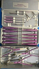 Nuvasive GENERAL Instruments Tray set 3 tear tray complete set spine, ortho