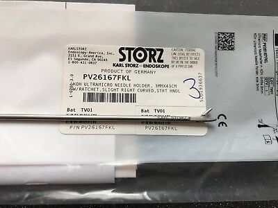 PV26167FKL ~ Karl Storz KOH UltraMicro Needle Holder 3mm x 43cm w/Ratchet R/CVD