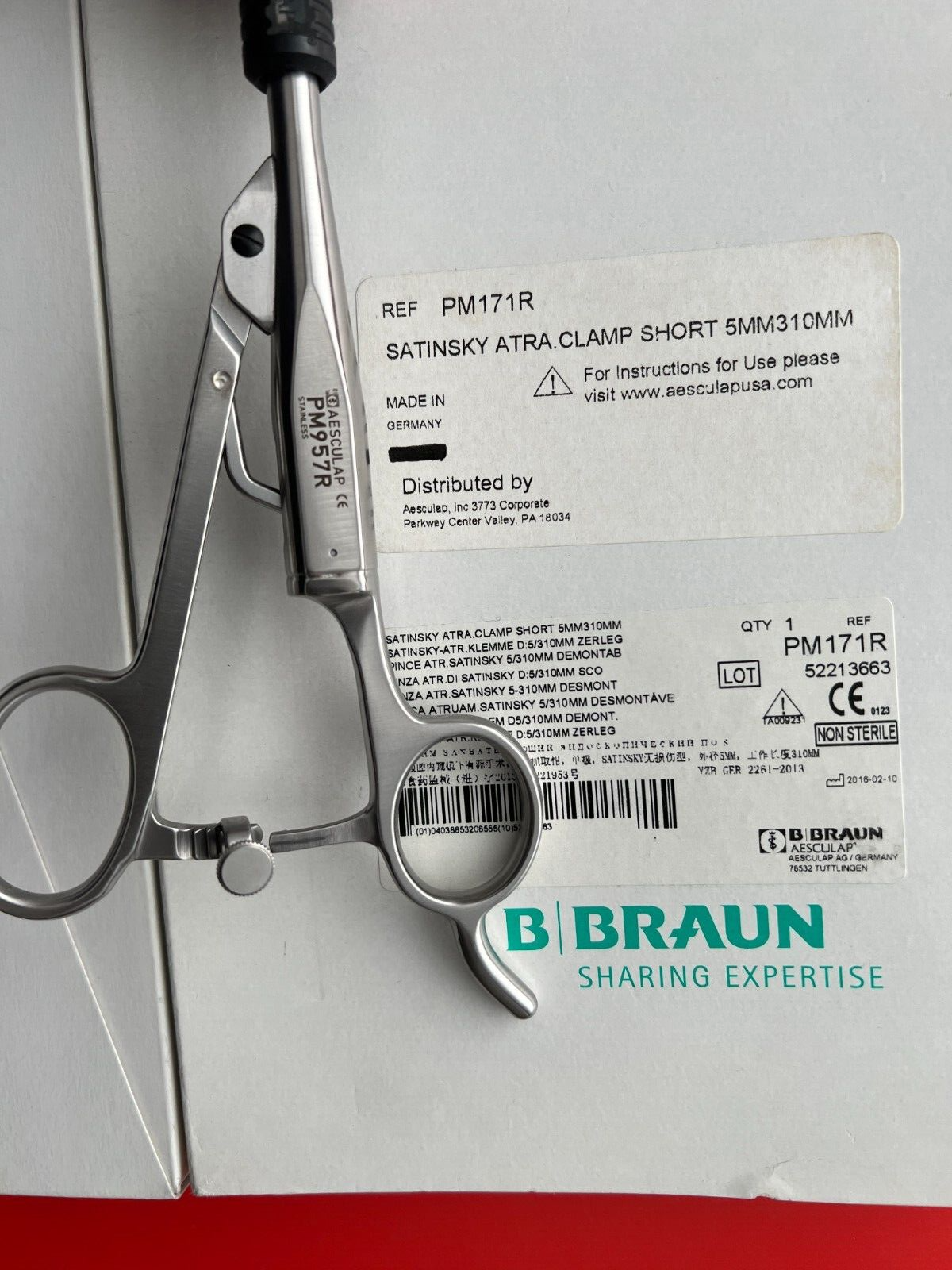 Aesculap PM171R SATINSKY ATRAUMATIC Clamp SHORT 5mm x 310mm B BRAUN by GERMANY