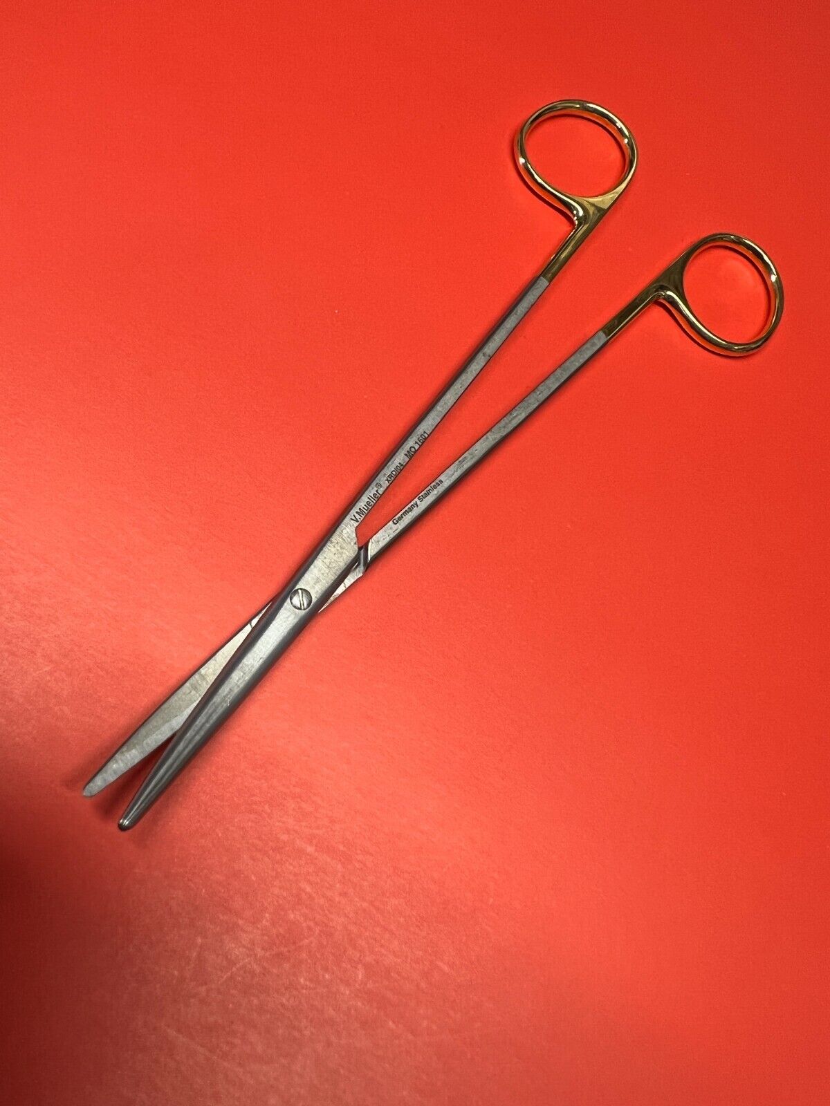 V. Mueller MO 1601-001 Tungsten Carbide 7" Dissecting Scissors Curved Blunt Tip.