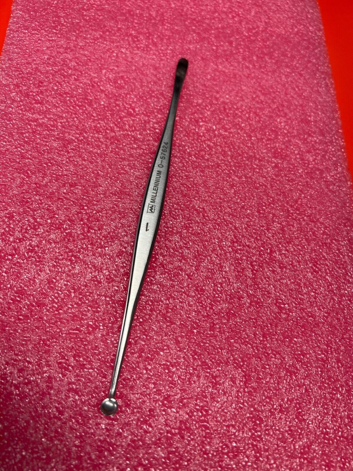 Millennium Surgical 0-57624. Penfield Elevator 7 inch Number #1 double end SPINE