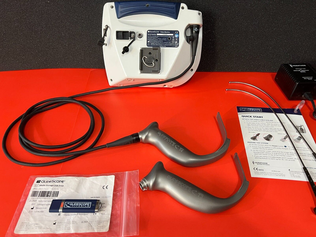 VERATHON GlideScope AVL SET with Titanium LOPRO T4 & T3 Blades Cable and Charger